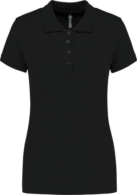 Kariban Piqué-damespolo korte mouwen K255 - Black - L
