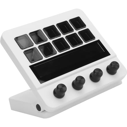 Contrôleur de Stream avec 10 Touches Tableau de Bord Boutons LCD Personnalisables Clavier Deck de Contrôle Studio pour PC