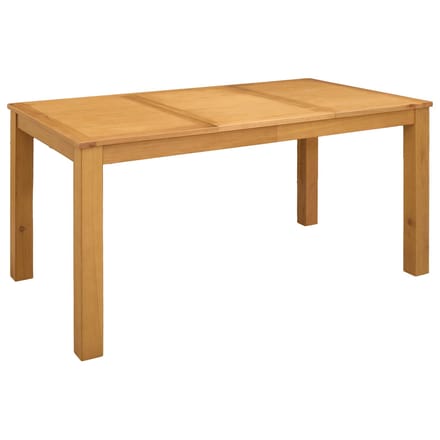 vidaXL - Eetkamerset - 7 - st - Beige - Massief - Eikenhout