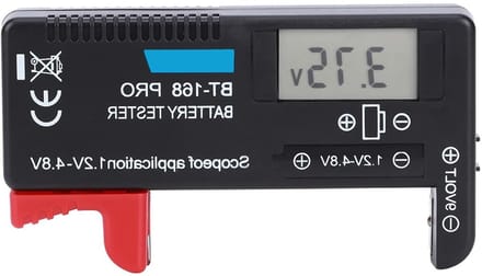 Digitale Batterijtester - Batterij Checker - Batterijen Controleren - LCD Display - Compact Ontwerp - Zwart