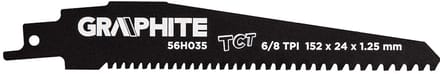 Graphite HM - Reciprozaagblad - 152 mm - Variabel Tandprofiel 8/6 TPI