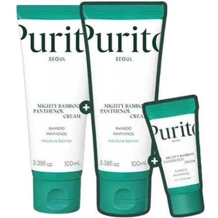 PURITO SEOUL Duo de Crèmes Mighty Bamboo Panthenol 100ml + 100ml (+15 ml) 100ml + 100ml + 15ml blue