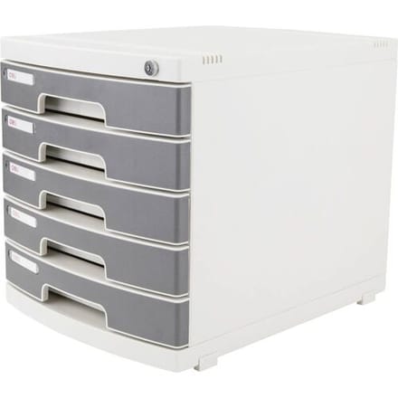DELI Ladebox A4 kunststof 39 x 30 x 32 cm grijs