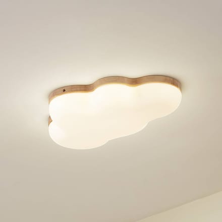 Lindby LED plafondlamp Pilvi, kunststof, wolk, 50 cm