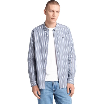 Timberland Striped Shirt Dark Denim Yd Maat: M | Casual Overhemden Outlet | Heren | Blauw