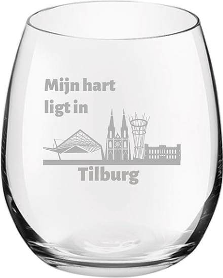 Gegraveerde Drinkglas 39cl Tilburg