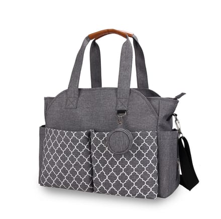 Luiertas - Grote multifunctionele luiertas voor baby's - Reisluiertas voor dames (Grijs)