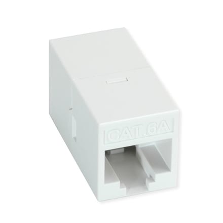 ROLINE RJ-45-koppeling, niet-afgeschermd, Cat.6A (klasse EA), wit