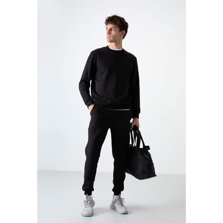 Heren Katoen-Polyester Fleece Sweatshirt en Broekset