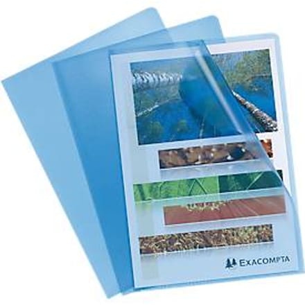 Exacompta documenthouder, DIN A4, gekorreld, 100 stuks, blauw