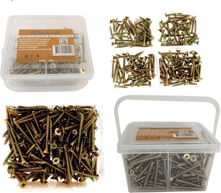 Spaanplaatschroeven assortiment 420 delig