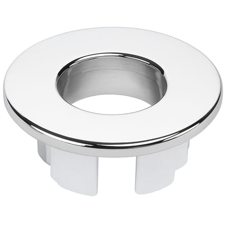 @ Lu’s Today™ - Basic Batroom Essentials - Wastafel Overloop Rozet Zilver - Wastafel Overloopring - Duurzaam Messing Materiaal - Wasbak Overloopring - Toilet en Badkamer