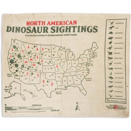 Jurassic World Dino Sightings Map Fleece Blanket - M