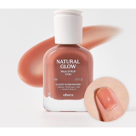 Ohora Natural Glow Lait Sirop Rehausseur d'ongles Chai 15 ml / 0,51 Fl.oz. white