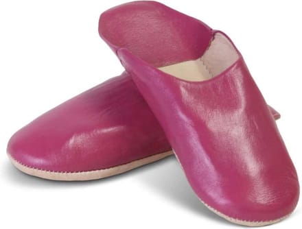 Safaary - Marokkaanse Babouche Leer Fuchsia - Maat 41