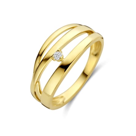 Geelgouden Ring met Diamant 4035359 – 14 Karaat Goud 0,03 ct