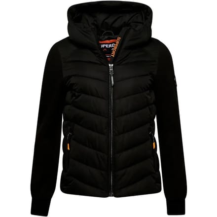 Superdry - Gewatteerde hybride Storm jas met capuchon - Dames - Hoodies