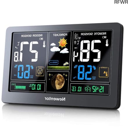 RFWR® Draadloos Weerstation met Buitensensor en Temperatuurwaarschuwing - Multifunctioneel Weerstationsysteem