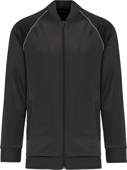 PROACT® Unisex trainingsjas met rits en biesje PA384 - Dark Grey - S