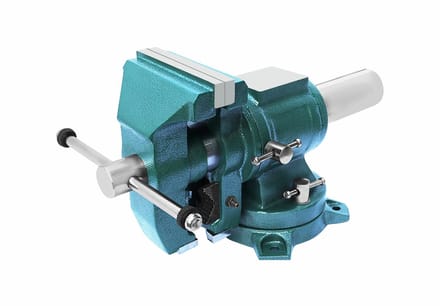 Awtools AW24295 - Multifunctionele Bankschroef - 125mm - 360° Draaibare Basis - Gietijzeren Constructie