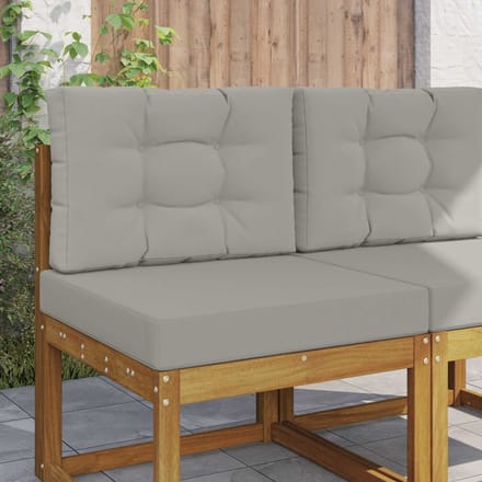 vidaXL - Buitenbankkussen - Polyester - Grijs - 60 - x - 60 - cm