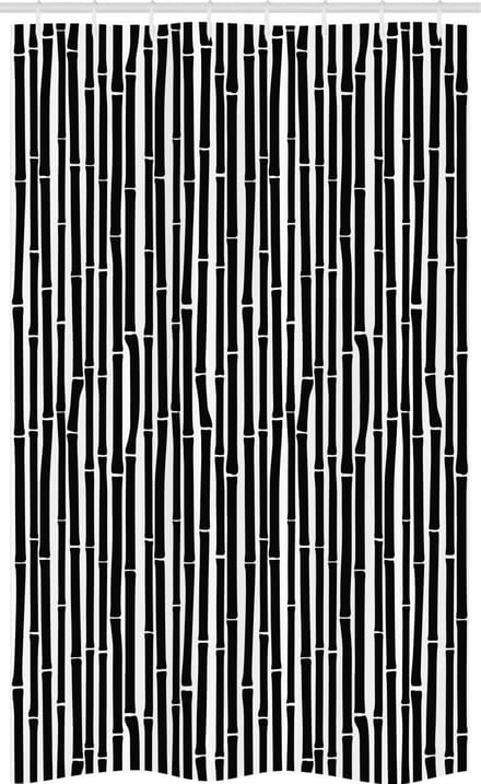 ABAKUHAUS Bamboe – Douchegordijn 120x180 cm – Modern ontwerp – Wit/zwart