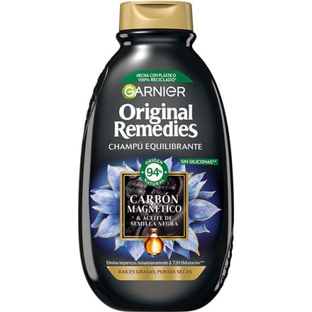 Original Remedies Magnetische Houtskool Shampoo 400 ml