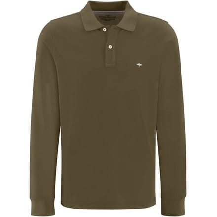 Fynch-Hatton Uni Polo Longsleeve Deep Forest / male