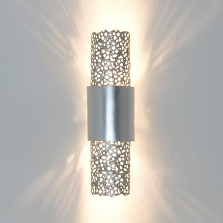 Holländer Wandlamp Palazzo, 2-lamps, ijzer zilver