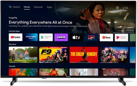 MEDION 80 cm 32" Full HD TV Android TV Smart TV HDR Prime Video PVR Bluetooth, MD832100