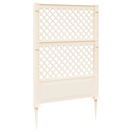 vidaXL - Trellis - met - Spike - PP - Wit