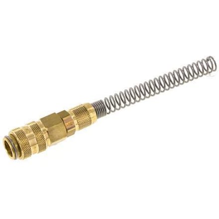 Messing DN 5 Luchtkoppeling Snelkoppeling 4x6 mm Push-On Buigbescherming Double Shut-Off - CLS5-NPS-B-SV-4
