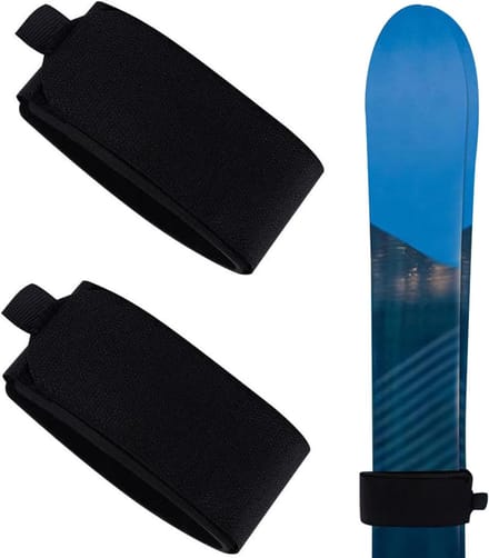 Verstelbare Ski Ties - Ski Straps - Ski Uitrusting Binden - Met Beschermende Pads - 2 Stuks - Zwart