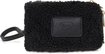 I'm Dutch Fluffy Teddy Etui Portemonnee Leuven Zwart