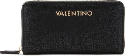 VALENTINO Portemonnee Divina Zip Around Wallet Nero / Gold Zwart