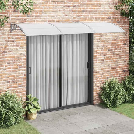 vidaXL - Deurluifel - 300x100 - cm - polycarbonaat - grijs