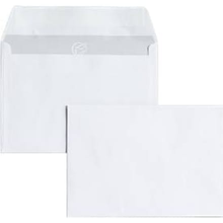MAILmedia envelop Offset wit, C6, 114x162 mm, z. venster, zelfkl., 80 g/m2, 25 st.
