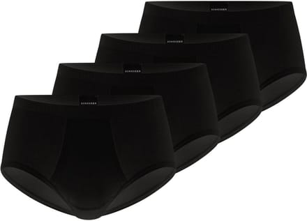 Schiesser Heren sportslip met opening 4 pack Original Classics fijnrib