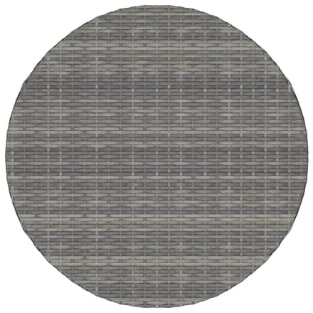 vidaXL - Tuintafel - 70x70x73 - cm - poly - rattan - grijs