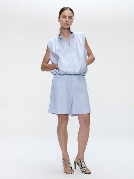 Rin linnen vest | Light blue - Light blue / S