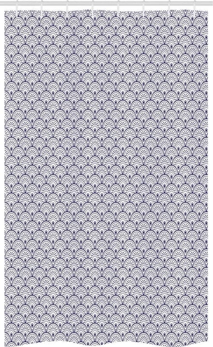 ABAKUHAUS douchegordijn – Marokkaans ontwerp – indigo/wit 120x180