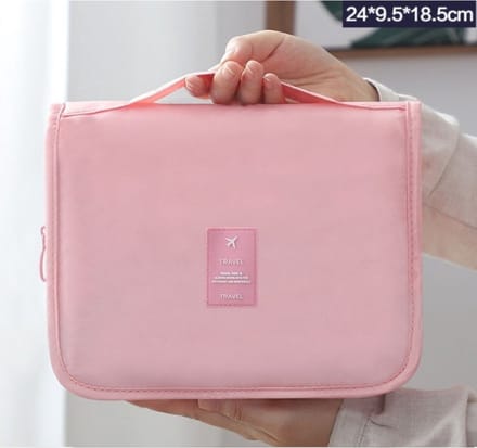 Travel - Toilettas/Cosmeticatas - Unisex - Ophangbaar - Roze