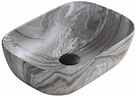 Mexen Rita opzetwastafel 45 x 32 cm, grijze steen - 21084593
