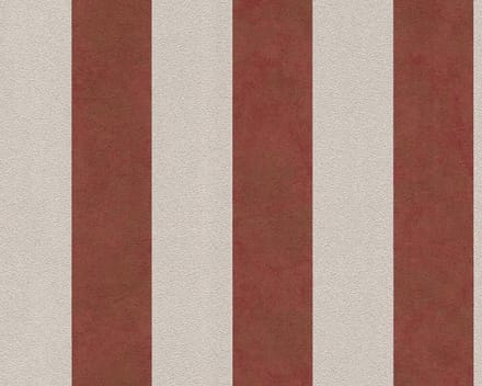 TRADITIONELE GLITTER STREPEN BEHANG - Metallic Rood Beige - AS Creation Trendwall