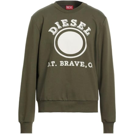 Diesel Heren Sweatshirt met vervaagd stippenlogo (Groen)