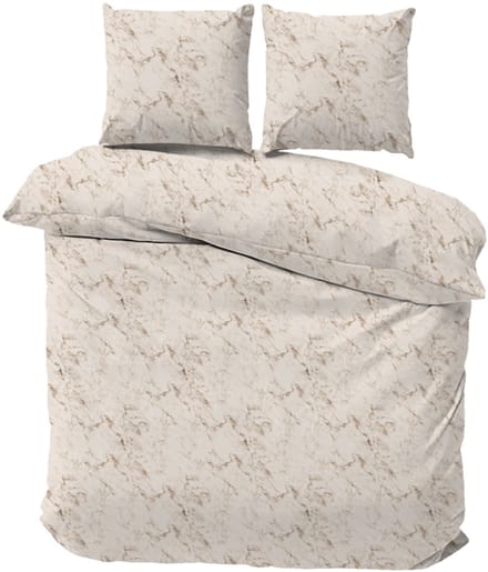 iSleep Dekbedovertrek Emma - Eenpersoons - 140x200/220 cm - Beige