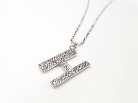 Ketting Met Letter Diamand - H
