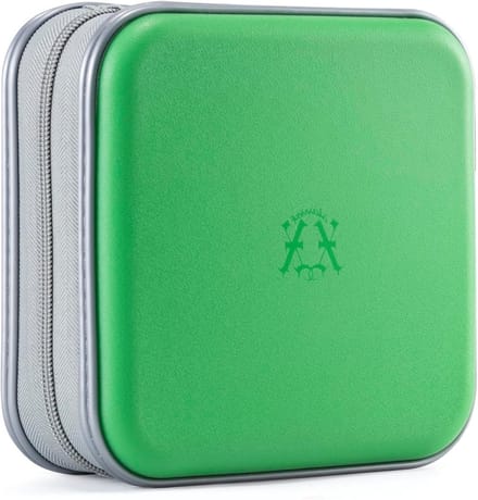 Draagbare DVD Case met 48 Capaciteit, Hard Plastic, Beschermende Zipper CD Houder en Auto Opbergtas (Groen)