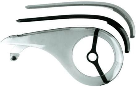 Kettingscherm Axa Scope 2 46-48T - lichtgrijs met zwarte rand (winkelverpakking)