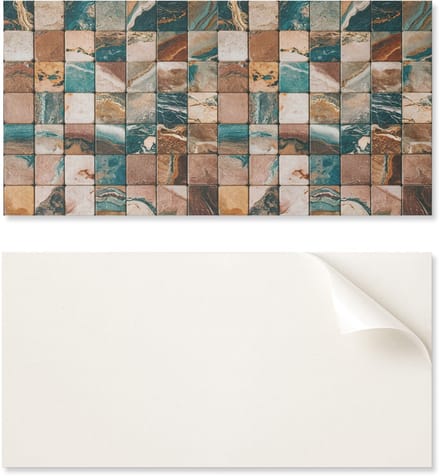Zelfklevend vinyl mozaïek met natuurstenen tegels 10x40x20 cm